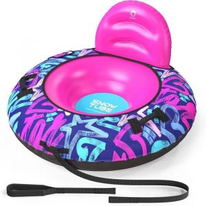 Qpau Tube &Agrave; Neige Gonflable Robuste 111,8 Cm Rose - Housse En Toile Premium Pour Enfants. - Neuf