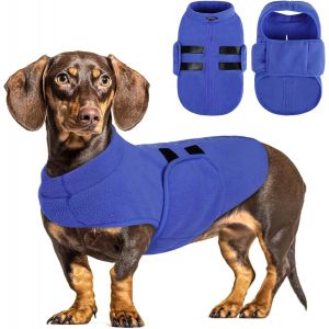 Jgd-Pull Pour Petit Chien,Pull-Overs Pour Chien Et Chat En Polaire Doux Veste Gilet Chiens Avec Harnais Pull Chaud Pour Moyen Grand Chiens (Bleu,Xs) - Neuf