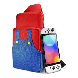 Sac De Voyage &Agrave; Bandouli&egrave;re Portable Pour Nintendo Switch / Switch Lite / Switch Oled, Sac &Agrave; Dos &Agrave; Bandouli&egrave;re Mignon Pour Super Mario, Durable - Neuf