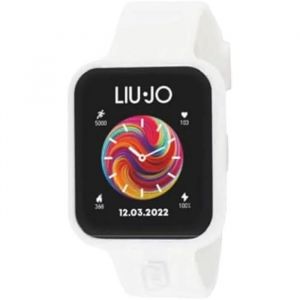 Re Mida Montre Liu Jo Femme Smartwatch Voice Fancy Caoutchouc Blanc Swlj129 - Neuf