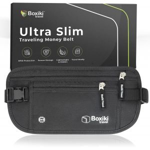 CAUC-Ceinture d'argent dissimul&eacute;e pour hommes et femmes - Sac de taille RFID bloquant pour passeport, portefeuille et t&eacute;l&eacute;phone - S&eacute;curis&eacute; et fiable pour les voyages - Neuf