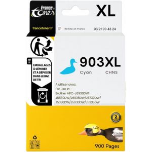 903XL - Cartouche d'encre Compatible avec HP 903XL - Cyan Taille XL - pour OFFICEJET 6950-6950 - 6951-6951 All in One - HP OFFICEJET Pro 6860-6860 All in One - Neuf