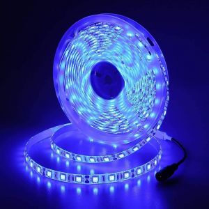 Ruban Led 12v 5m Bleu Ip65 Étanche,60leds/M 5050 Smd Bande Lumineuse Led Autocollante Pour Cuisine,Armoire,Etagère,Camion (Alimentation Non Incluse) - Neuf