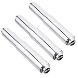 Lot de 3 rouleaux de support de papier hygiénique en plastique à ressort (argent) - Neuf