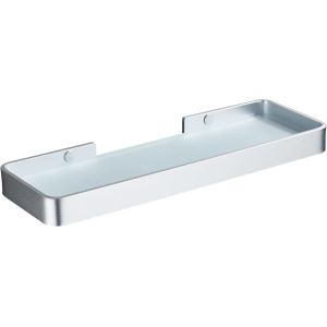Étagère Douche sans Percage Etagere Murale Salle de Bain Caddy avec Rangement Organisateur Antirouille Aucun Dommage en Verre Trempé Aluminium Space pour Accessoires Cuisine 30cm Argent - Neuf