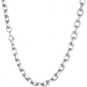 Kal-Chaîne Acier Inoxydable Homme Femme Garçon Collier Chaines Maille Rolo 3 Mm/5 Mm/7 Mm/9 Mm/12 Mm,Taille 45 Cm-75 Cm,Argenté/Or/Noir,Bijoux Cadeaux Pour Unisex (Boîte Cadeau) - Neuf