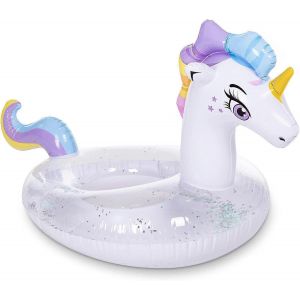 Matelas Pneumatique Licorne Gonflable À Paillettes,Radeau De Natation,Jouet De Piscine De Plage,Décoration De Fête D'été Pour (150 X 85 X 85cm) - Neuf
