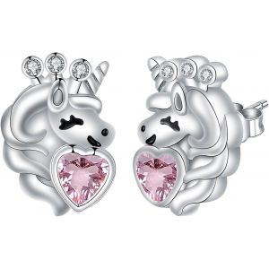 Boucles D'oreilles Femme En Argent Sterling 925 Boucles D'oreilles Hypoallergénique Boucles D'oreilles Cadeau D'anniversaire Pour Femmes.[X1773] - Neuf
