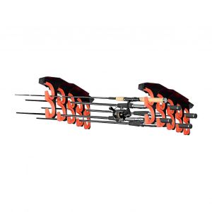 Support Mural Pour Cannes A Peche, Grille De Rangement Pour Cannes A Peche, Organiseur De Materiel Peu Encombrant Avec Fixation Rapide Pour Ponton - Neuf