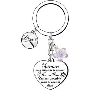 KAL-Cadeau De No&euml;l Maman Porte-Cl&eacute;s Porte Cl&eacute; Maman Porte Clef Maman Porte Cl&eacute; Maman Je T'Aime Porte Cl&eacute; Maman Fille - Neuf