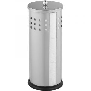 Rangement Papier Toilette Ancona, Stockeur Papier Toilette, 3 Rouleaux, Acier Inox, 13x34 Cm, Brillant - Wenko - Neuf