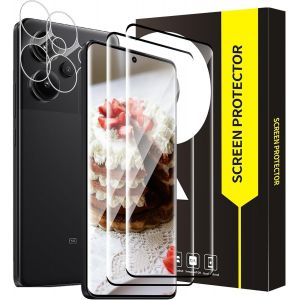 Kal-Lot De 2 + 2 Films De Protection D'écran En Verre Blindé Pour Xiaomi Redmi Note 13 Pro Plus 5g, Protection De L'appareil Photo, Dureté 9h, Toucher Sensible, Bords Arrondis 3d, Hd Clear Redmi - Neuf