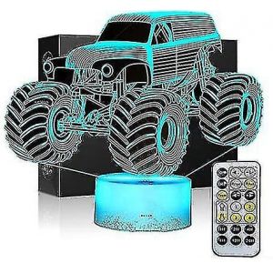 Lampes 3d pour les enfants chambre Lampe de nuit Kids Monster Truck Kids Night Lig - Neuf