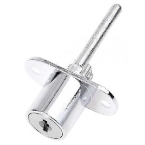 Tête cylindrique de 19 mm diamètre Serrure à piston de tiroir en métal argenté avec 2 clés - Neuf