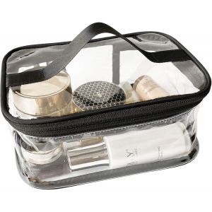 Trousse De Toilette Transparente Pour Maquillage, Trousse De Toilette Portable, Étanche, Transparente, Grande Capacité, Noire-Générique - Neuf
