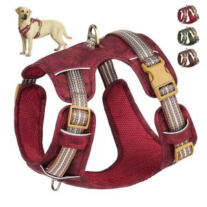 Harnais Impermeable Pour Chien, Reflechissant, Anti-Traction, Gilet En Maille Pour Animaux De Compagnie, Boxer, Pitbull, Rottweiler - Neuf