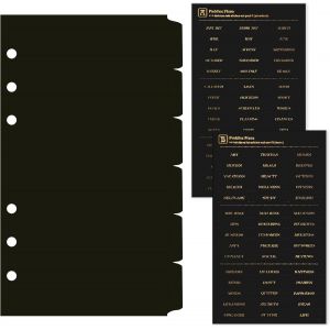6 Feuilles Noir Intercalaires A6 Plastique,Pour Classeur A6 6 Anneaux,Séparateurs A6 Planificateur,Séparateur Onglet De Page D'index Pour Le Carnet De Notes(17cm X 9.4cm) - Neuf