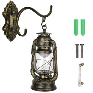 Hjlian Applique Murale Retro Europeenne En Verre Au Kerosene, Style Vintage, Pour Salon, Bureau, Salle De Bain, Bronze - Neuf