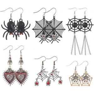 Kal-1boîte 6 Paires De Boucles D'oreilles D'halloween Lot De Boucles D'oreilles D'halloween Boucles D'oreilles À Thème D'halloween Boucles D'oreilles Pendantes D'halloween Boucles D'oreilles Pen - Neuf