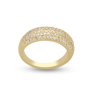 Anneau Dor&eacute; Serti - Neuf