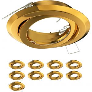 KAL-10 Pièces Cadre D'Encastrement Au Plafond Fabi, Rond, Pivotant, Or Brillant - Neuf