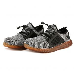 Chaussures De Securite Pour Homme, Embout En Acier, Maille Anti-Perforation, Bottes De Chantier Industrielles, Grises (41) - Neuf