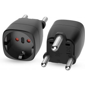 Eryi-2x Adaptateur De Voyage Pour Prise Afrique Du Sud Type M, Adaptateur Afrique Du Sud, Adaptateur De Voyage Ue Vers Afrique Du Sud Pour Afrique Du Sud, Mozambique, Bhoutan, Namibie, Botswana Adapt - Neuf