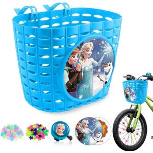 Kal-Panier De Vélo Enfants, Panier De Guidon De Vélo Enfant Amovible Avec Décorations De Perles À Rayons De Vélo Colorés, Sonnette Vélo Enfant Et Autocollants, Accessoires De Vélo Pour Enfants - Neuf