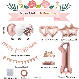 CAUC-Decoration Anniversaire 50 ans, Ballon Anniversaire 50 ans Or Rose, Deco Anniversaire 50 ans, Ballon 50 ans Anniversaire de F&ecirc;te, Ballon 50 ans, Ballon D&eacute;coration Anniversaire pour 50 ans Femmes - Neuf