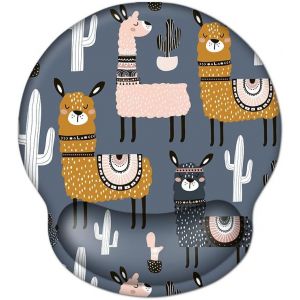 Ergonomic Mouse Pad with Gel Cushion with Palm Rest Alpaca Mouse Pad with Wrist Rest - Neuf