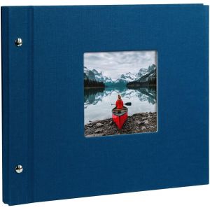 Album Photo À Vis Bella Vista - Avec Découpe Pour Fenêtre, Carton, Bleu, 30 X 25 Cm - Neuf