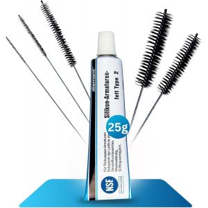 CMWS-&reg; Diamond Graisse silicone pour machines &agrave; caf&eacute; automatiques 25 g + 5 brosses XL premium u2013 Graisse lubrifiante de qualit&eacute; alimentaire, graisse de robinet, graisse de robinet, graisse de - Neuf