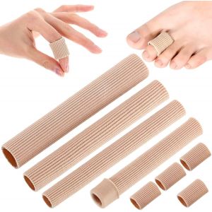 Kalanka-Manchons D`Orteil Protecteurs,4 Pièces Protection Orteils,Pansement Cors Au Pied,15cm Tube De Coussin D'orteil,Pour Soins Pour Les Doigts De Pieds,Pour Ampoules, Callosités, Orteils Et Doigts - Neuf
