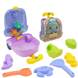 Jouet de plage pour enfants de 3 &agrave; 8 ans, ch&acirc;teau de sable d'ext&eacute;rieur et d'int&eacute;rieur, ensemble de jeu pour gar&ccedil;ons et filles, vacances d'&eacute;t&eacute;, voyage, cadeau, gris-green - Neuf