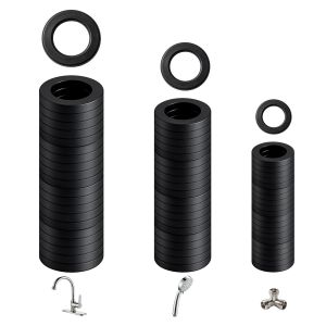 Lot de 60 joints d'&eacute;tanch&eacute;it&eacute; 1/2 3/4 1" Joint plat Joints sanitaires Robinet Pommeau de douche Lavabo Vidange Tuyau de douche Siphon Joints - Neuf