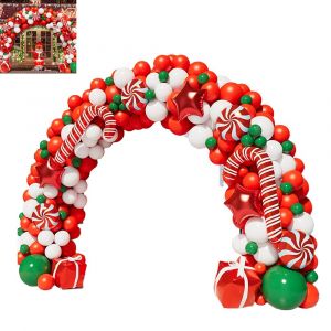 Kit de guirlande de ballons de No&euml;l pour d&eacute;coration de f&ecirc;te - Ballons en aluminium et en latex pour la d&eacute;coration de la maison et des &eacute;v&eacute;nements - Neuf