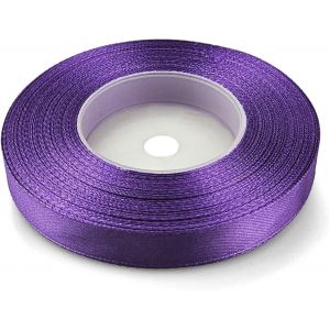 1x Rouleau Ruban Satin Lavande Foncée 12 Mm X 32 M Bande De Tissu Rubans De Satin Cadeau Décoratif Pour Emballages Cadeaux Décoration Bricolage Diy Ruban De Couleur Bande De Soie - Neuf