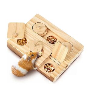 Cochon d'Inde Jouets de recherche de nourriture 6 en 1 Jouets en bois pour cochon d'Inde - Neuf