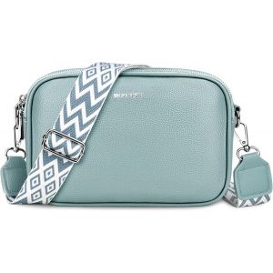 RFCBC-Sacs Bandoulière Femme Cuir PU Zip Sac a Main Femmes Bandoulieres avec Sangle d'épaule Réglable et Compartiments pour Cartes Sac Besace Femme Bandouliere Multipoche pour Voyages, Travail - Neuf