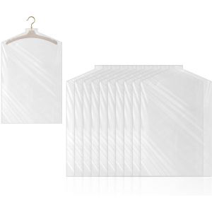 Mevronisshop-10 Pièces Housses De Vêtements Plastique 60x90cm, Protège-Vêtements À Suspendre Transparent Housse Vetement Penderie Anti-Poussière Imperméable Pour Costume Manteau Blazers Chemises Robe - Neuf