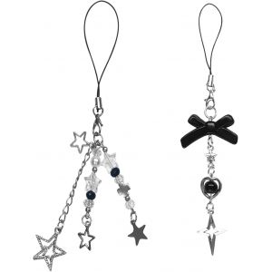KALANKA-Nayyana Lot de 2 pendentifs Y2K pour téléphone portable, accessoires pour sac de téléphone portable, porte-clés, pendentif d'appareil photo - Neuf