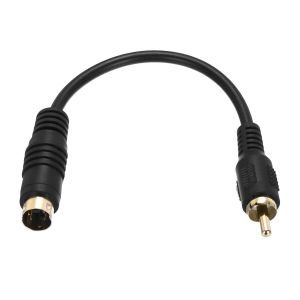 C&acirc;ble Vid&eacute;o S 0,2 M, 4 Broches S-Vid&eacute;o M&acirc;le Vers Rca M&acirc;le Composite Adaptateur Convertisseur Transfert Pour R&eacute;cepteur Tv Moniteur - Neuf