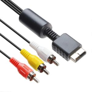 C&acirc;ble Audio Vid&eacute;o Rca - Composant De Console De Jeu Accessoires Connexion C&acirc;ble Av Pour Ps1 Ps2 Ps3 Playstation, 6ft - Neuf