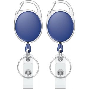 5 Pack Porte Cl&eacute; R&eacute;tractable Robuste Pour Porte Badge Enrouleur Bo&icirc;tier Abs Color&eacute; Avec Bobine De Ressort Acier Inoxydable Mousqueton En Corde De Nylon De 60 Cm Et Anneau De Cl&eacute;, 5 Couleurs - Neuf