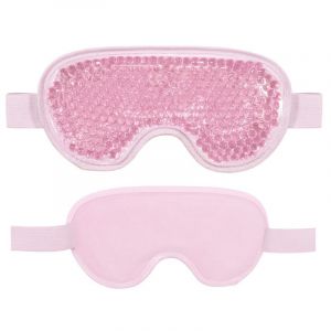 Masque Froid Rose Pour Les Yeux, Masque Glacé À Compresses Froides, Masque De Sommeil Avec Poches En Peluche Sous Les Yeux Pour Un Traitement Chaud Et Froid - Neuf