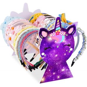 Kal-Porte Serre Tete Enfant Support Serre Tete Présentoir Bandeau Rangement Serre Tete Licorne Organisateur En Bois Porte Pour Filles Chambre Décor - Neuf
