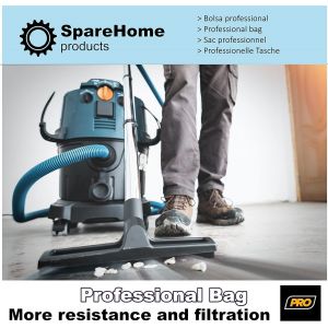 Lot de 5 sacs en microfibre Plus haute r&eacute;sistance adapt&eacute; pour aspirateurs Einhell, Ayerbe, De Longui, Grafite, Lavor, LavorWash, Mac Allister - Neuf