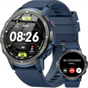 Montre Connect&iquest;&iquest;e Homme, 1.43"" Montre Tactile Connect&iquest;&iquest;, ?tanche 5ATM Smartwatch avec Tensiom&iquest;&iquest;tre Cardiofr&iquest;&iquest;quencem&iquest;&iquest;tre Podom&iquest;&iquest;tre Trackers d'activit&iquest;&iquest;, 110+ Modes Sportifs Montre Sport Homme - Neuf