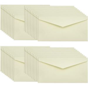 Enveloppe Kraft-40 pièces 105x215mm Enveloppes vierges,Enveloppes vintage,pour le Mariage,Les Fournitures Cadeaux pour Fêtes D'anniversaire(Beige) - Neuf