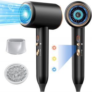 Sèche-Cheveux, Sèche-Cheveux Professionnel Ionique Avec Moteur Ac 2400 W, Diffuseur De Cheveux 2 En 1, Bouton Chaud/Froid, 2 Niveaux De Chaleur, 3 Niveaux De Vitesse, Avec - Neuf